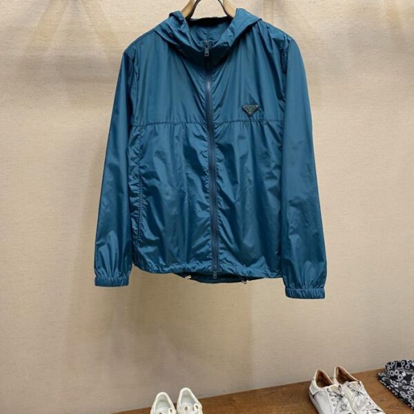 designer,replica,clothing,fake,1:1,lv,luxury,high quality Prada men’s logo zip casual nylon jacket