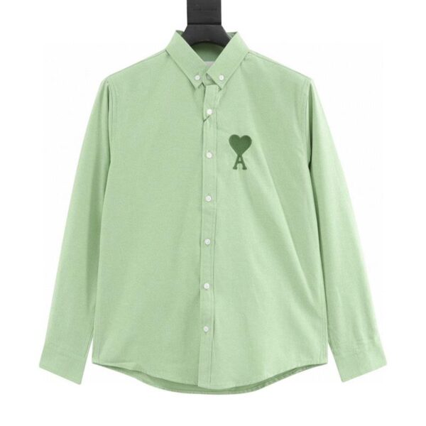 designer,replica,clothing,fake,1:1,lv,luxury,high quality AMIPARIS Logo love logo candy color pleated long-sleeved shirt (F181)