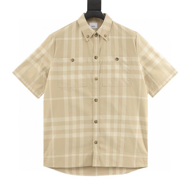 designer,replica,clothing,fake,1:1,lv,luxury,high quality Burberry double pocket plaid short-sleeved shirt (D393) designer,replica,clothing,fake,1:1,lv,luxury,high quality Burberry double pocket plaid short-sleeved shirt (D393)