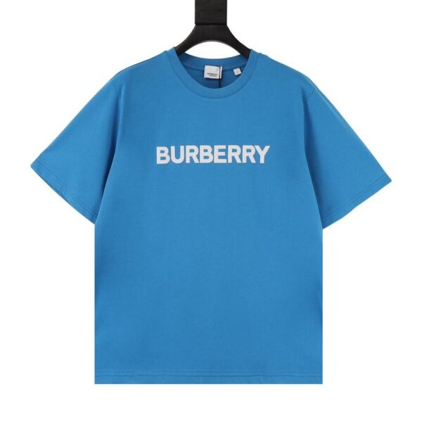 designer,replica,clothing,fake,1:1,lv,luxury,high quality Burberry foam logo letter short-sleeved T-shirt (87B9)
