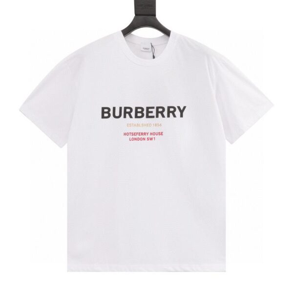 designer,replica,clothing,fake,1:1,lv,luxury,high quality Burberry letter logo printed crew neck short sleeves (0B2C)