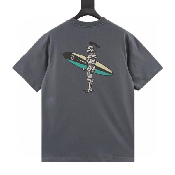 designer,replica,clothing,fake,1:1,lv,luxury,high quality Burberry War Horse Surf Skate Print Short Sleeve T-Shirt (18D9)