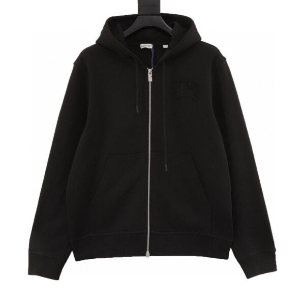 designer,replica,clothing,fake,1:1,lv,luxury,high quality Burberry war horse patch zipper hooded sweatshirt jacket (26E4)