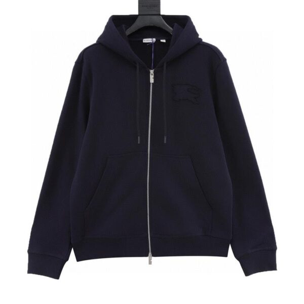 designer,replica,clothing,fake,1:1,lv,luxury,high quality Burberry war horse patch zipper hooded sweatshirt jacket (32E5)