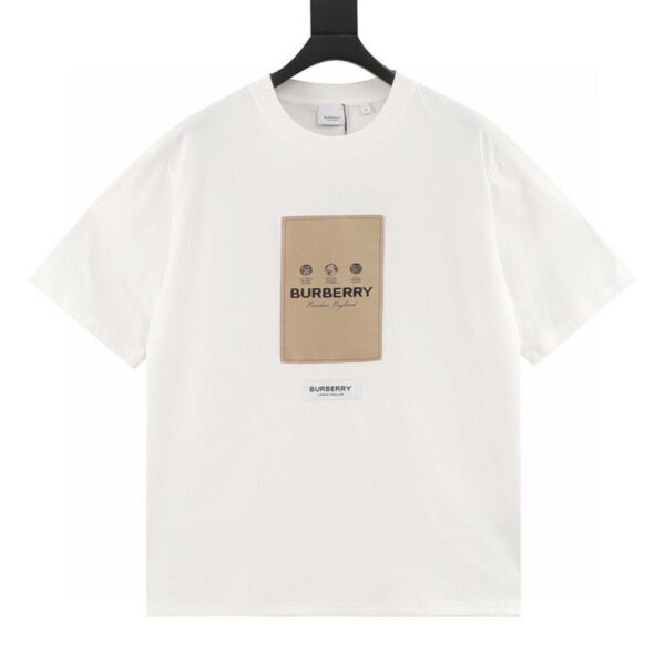 designer,replica,clothing,fake,1:1,lv,luxury,high quality Burberry chest patch label short-sleeved T-shirt (E812)