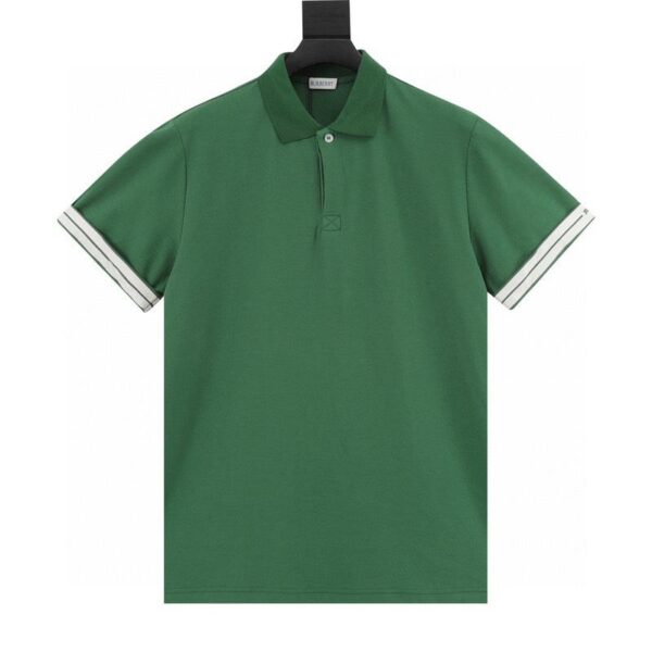 designer,replica,clothing,fake,1:1,lv,luxury,high quality Burberry cuffs webbing war horse print short-sleeved POLO shirt (E105)