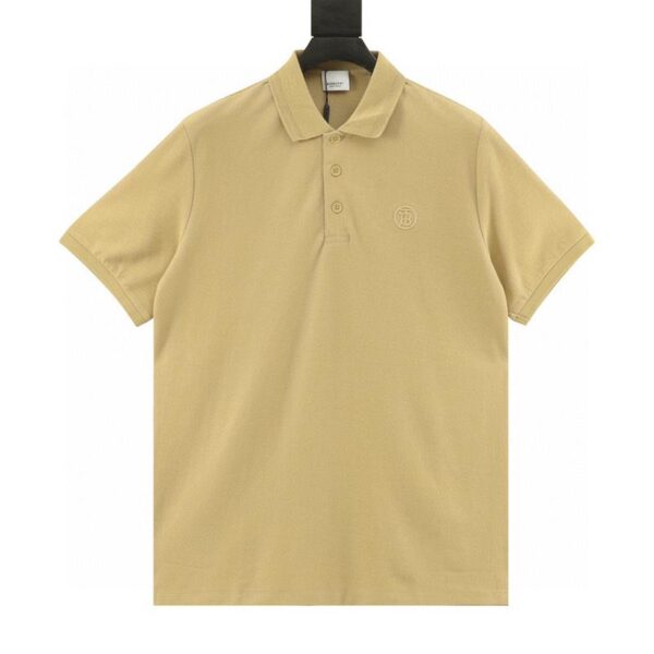 designer,replica,clothing,fake,1:1,lv,luxury,high quality Burberry classic placket chest logo short-sleeved POLO shirt (7163)