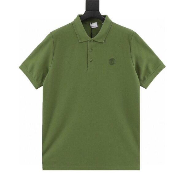 designer,replica,clothing,fake,1:1,lv,luxury,high quality Burberry classic placket chest logo short-sleeved POLO shirt (D0C1)