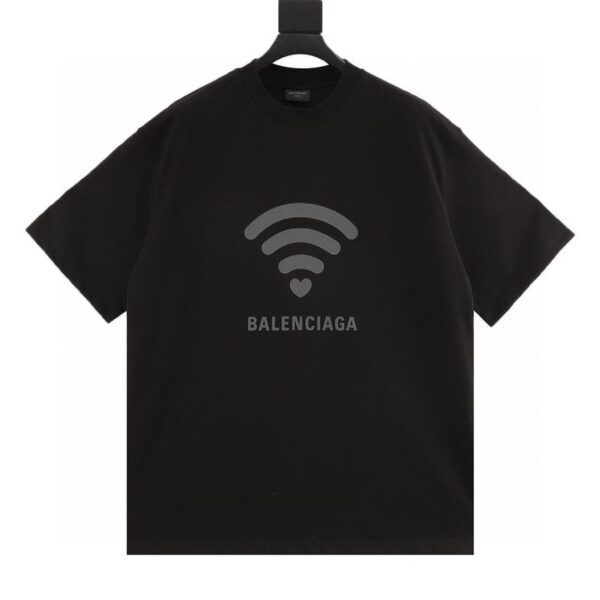 designer,replica,clothing,fake,1:1,lv,luxury,high quality Balenciaga Wi-Fi love short-sleeved T-shirt (945C)