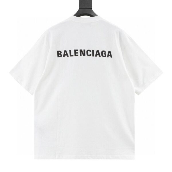 designer,replica,clothing,fake,1:1,lv,luxury,high quality Balenciaga embroidered front and back lettering short-sleeved T-shirt (11BE)
