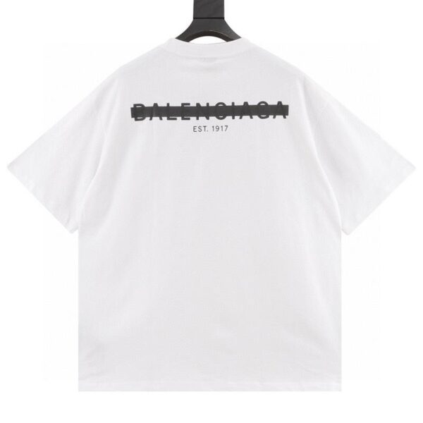 designer,replica,clothing,fake,1:1,lv,luxury,high quality Balenciaga front and back seal letter short-sleeved T-shirt (AF79)