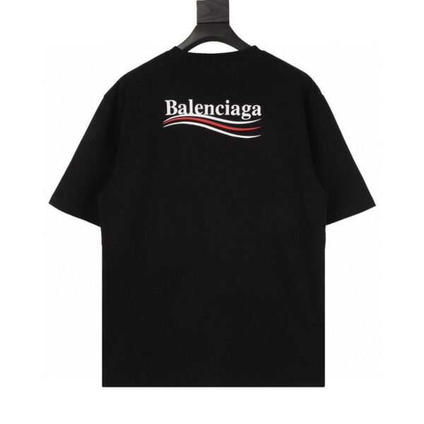 designer,replica,clothing,fake,1:1,lv,luxury,high quality Balenciaga cola wave print short sleeves (F4A4)