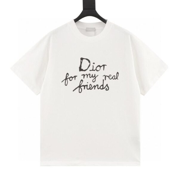 designer,replica,clothing,fake,1:1,lv,luxury,high quality Dior And Hylton Nel joint slogan letter logo round neck short-sleeved T-shirt (6ED6)