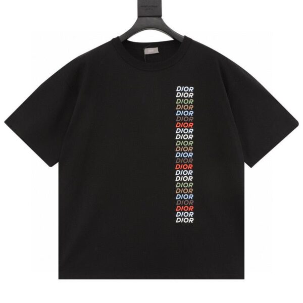 designer,replica,clothing,fake,1:1,lv,luxury,high quality Dior colorful diagonal round neck short sleeves (B81D)
