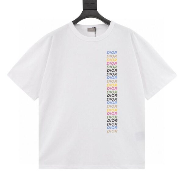 designer,replica,clothing,fake,1:1,lv,luxury,high quality Dior colorful diagonal round neck short sleeves (BED4)