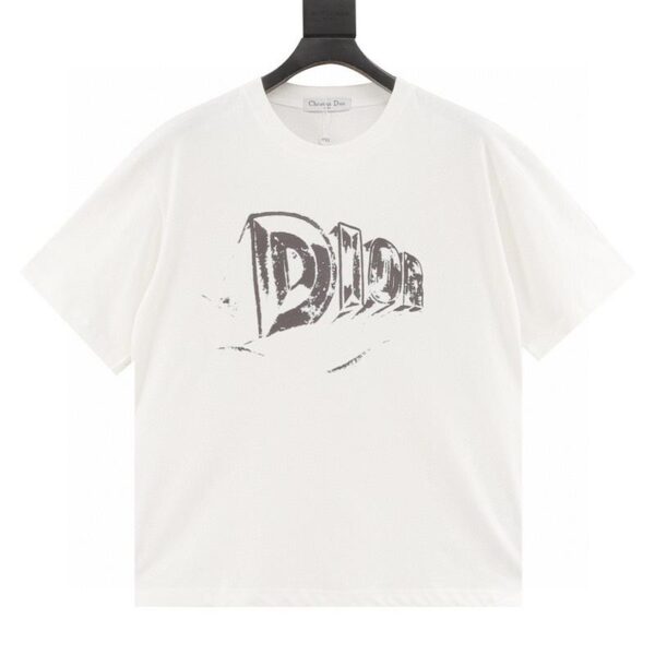 designer,replica,clothing,fake,1:1,lv,luxury,high quality Dior hand-painted lettering short-sleeved T-shirt (E799)