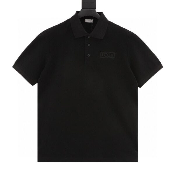 designer,replica,clothing,fake,1:1,lv,luxury,high quality Dior square logo CD embroidered letters short-sleeved polo shirt (9F08)