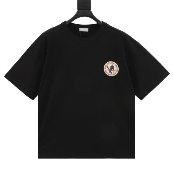 designer,replica,clothing,fake,1:1,lv,luxury,high quality Dior patch logo crew neck short sleeves (DDFC)