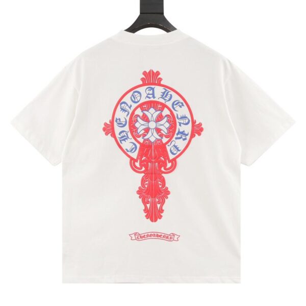 designer,replica,clothing,fake,1:1,lv,luxury,high quality Chrome Hearts early spring new cross foam short-sleeved T-shirt (930C)