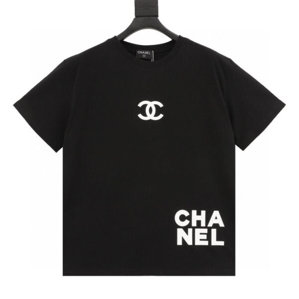 designer,replica,clothing,fake,1:1,lv,luxury,high quality Chanel chest taped short-sleeved T-shirt (3D9E)