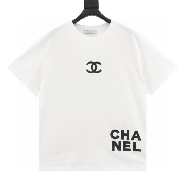 designer,replica,clothing,fake,1:1,lv,luxury,high quality Chanel chest taped short-sleeved T-shirt (6259)