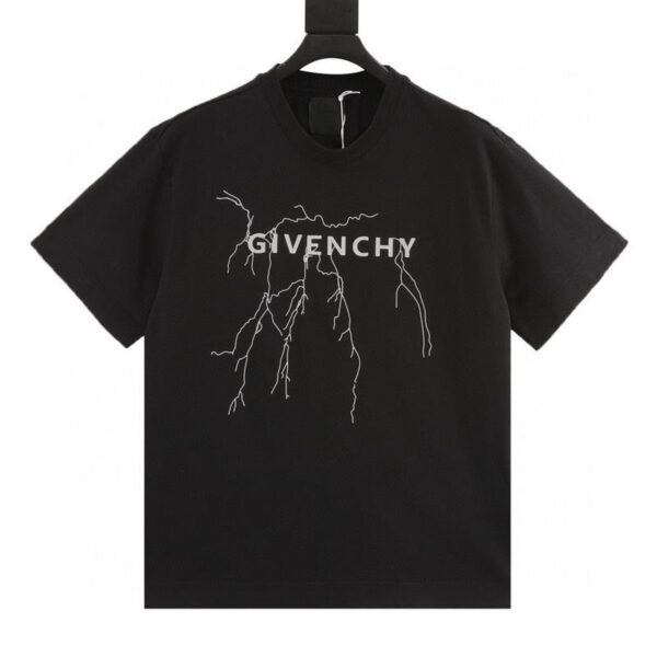 designer,replica,clothing,fake,1:1,lv,luxury,high quality Givenchy classic reflective lightning short sleeves (58DC)