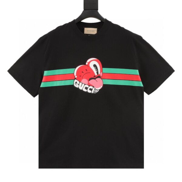 designer,replica,clothing,fake,1:1,lv,luxury,high quality Gucci classic love stripe printed short sleeves (B13D)