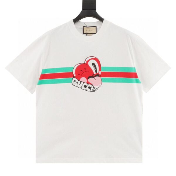 designer,replica,clothing,fake,1:1,lv,luxury,high quality Gucci classic love stripe printed short sleeves (E774)