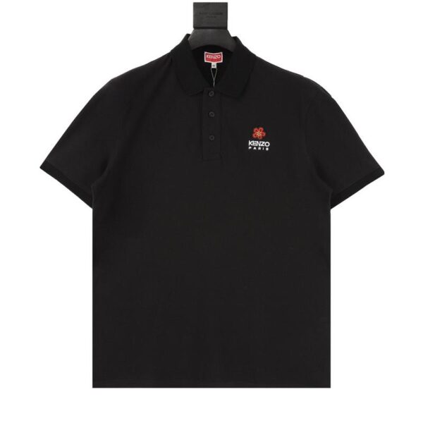 designer,replica,clothing,fake,1:1,lv,luxury,high quality Kenzo Begonia flower embroidered chest short-sleeved POLO shirt (348B)