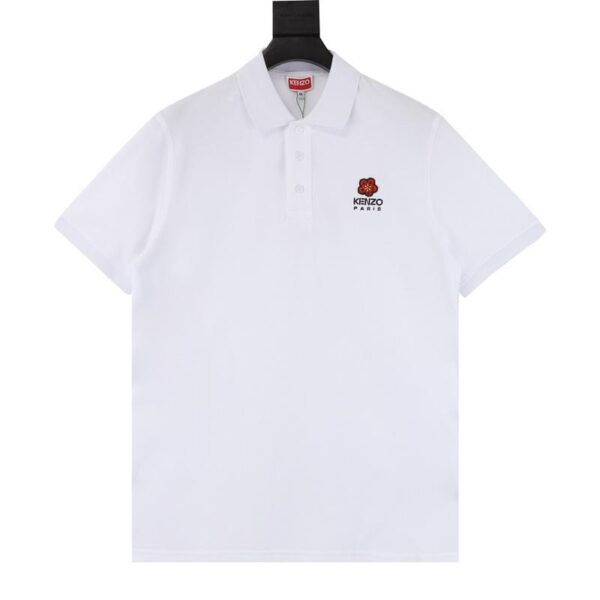 designer,replica,clothing,fake,1:1,lv,luxury,high quality Kenzo Begonia flower embroidered chest short-sleeved POLO shirt (A855)