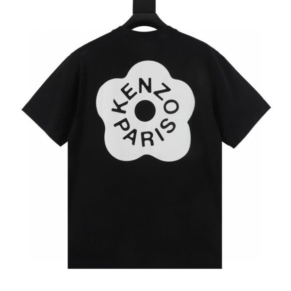 designer,replica,clothing,fake,1:1,lv,luxury,high quality Kenzo Begonia Flower Series Back Foam Printed Round Neck T-shirt (73FE)