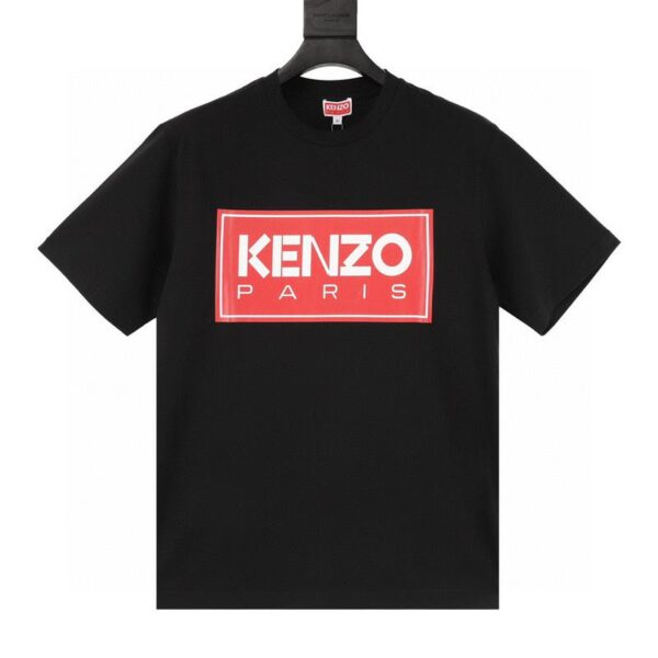 designer,replica,clothing,fake,1:1,lv,luxury,high quality Kenzo Begonia Flower Series Chest Printed Round Neck T-Shirt (592A)