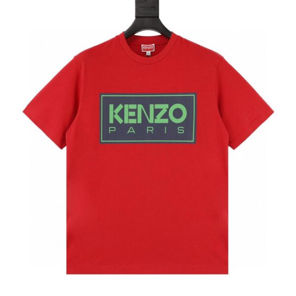 designer,replica,clothing,fake,1:1,lv,luxury,high quality Kenzo Begonia Flower Series Chest Printed Round Neck T-Shirt (E648)