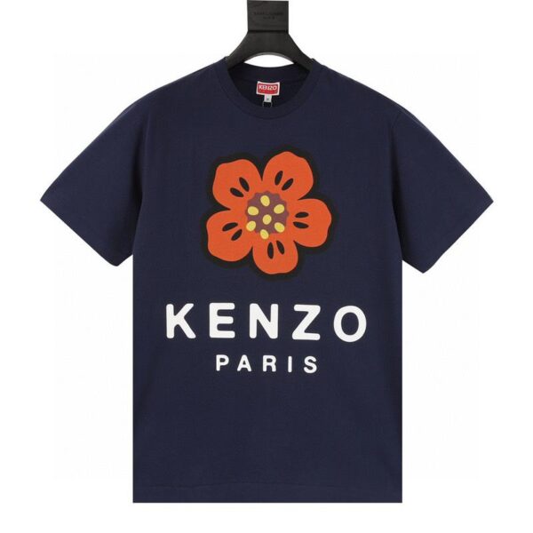 designer,replica,clothing,fake,1:1,lv,luxury,high quality Kenzo Begonia flower chest printed round neck T-shirt (23B5)
