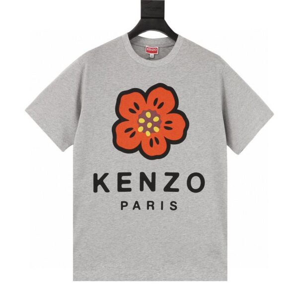 designer,replica,clothing,fake,1:1,lv,luxury,high quality Kenzo Begonia flower chest printed round neck T-shirt (2D67)