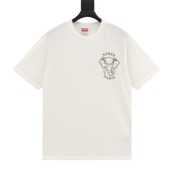 designer,replica,clothing,fake,1:1,lv,luxury,high quality KENZO baby elephant print short-sleeved T-shirt (8F87)