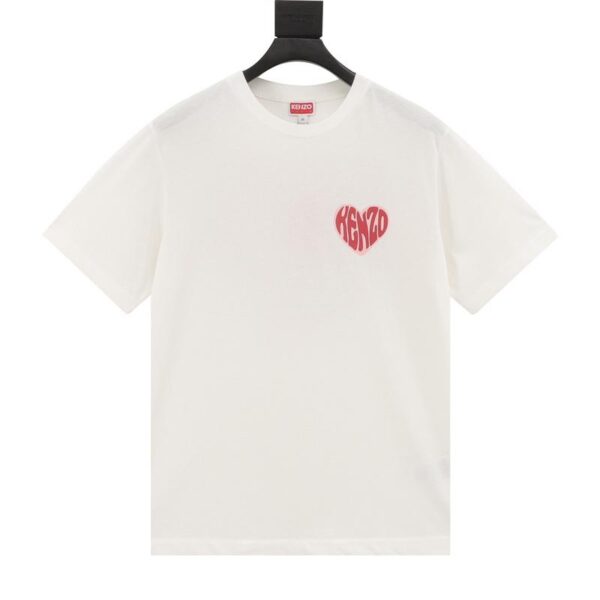 designer,replica,clothing,fake,1:1,lv,luxury,high quality KENZO love printed short-sleeved T-shirt on the back (5B94)