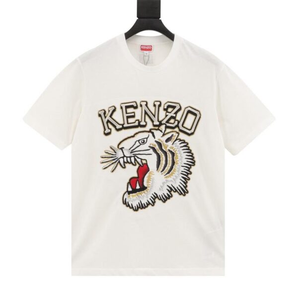 designer,replica,clothing,fake,1:1,lv,luxury,high quality KENZO tiger head embroidered short-sleeved T-shirt (09F1)