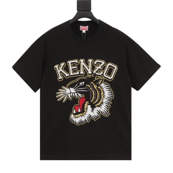 designer,replica,clothing,fake,1:1,lv,luxury,high quality KENZO tiger head embroidered short-sleeved T-shirt (51DD)