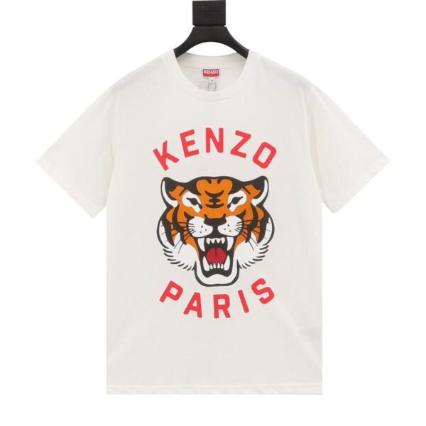 designer,replica,clothing,fake,1:1,lv,luxury,high quality KENZO tiger hair foam printed short-sleeved T-shirt (AAFB)