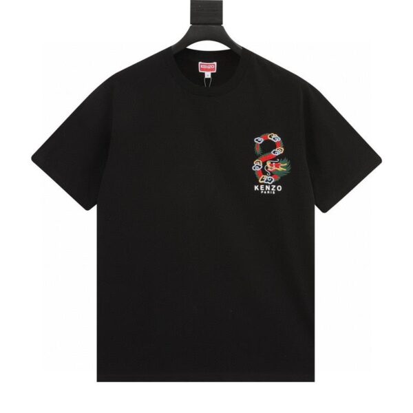 designer,replica,clothing,fake,1:1,lv,luxury,high quality KENZO Year of the Dragon limited embroidered short-sleeved T-shirt (1B2C)