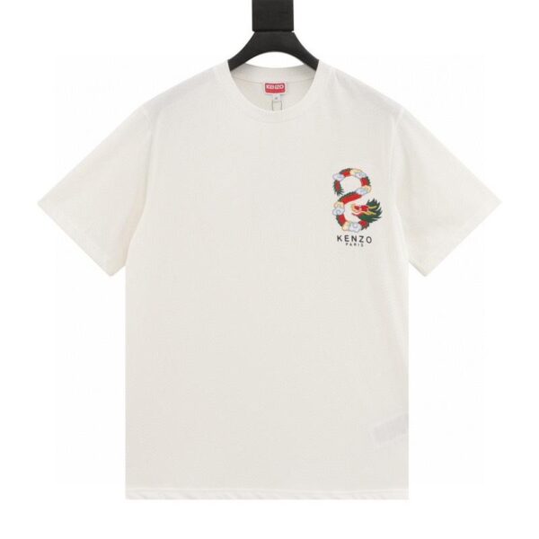 designer,replica,clothing,fake,1:1,lv,luxury,high quality KENZO Year of the Dragon limited edition embroidered short-sleeved T-shirt (1C2C)