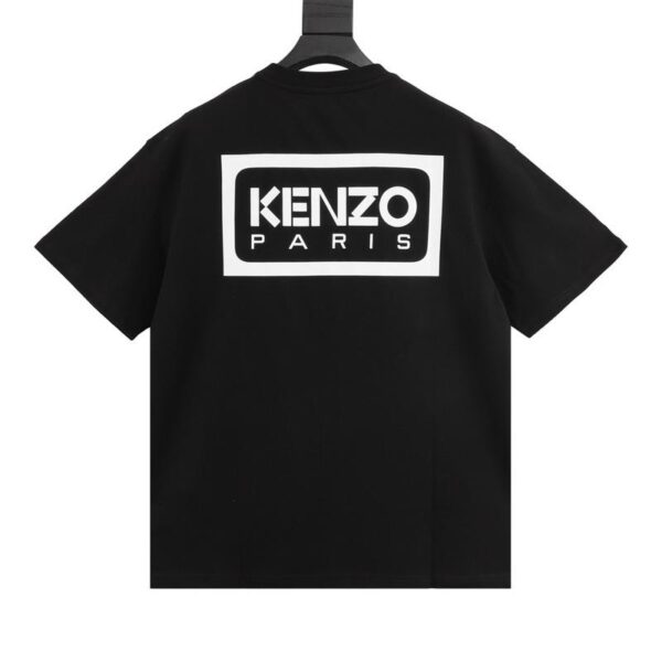 designer,replica,clothing,fake,1:1,lv,luxury,high quality Kenzo new product black label white embroidered letters short-sleeved T-shirt (2E65)