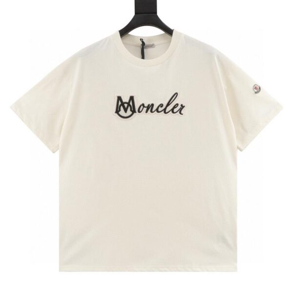 designer,replica,clothing,fake,1:1,lv,luxury,high quality Moncler letter jacquard T-shirt (7F3C)