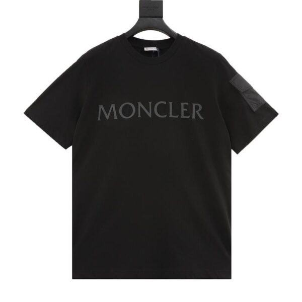 designer,replica,clothing,fake,1:1,lv,luxury,high quality Moncler MC printed sleeve pocket logo short-sleeved T-shirt (D9A0)