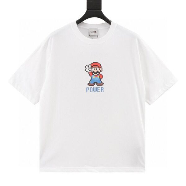 designer,replica,clothing,fake,1:1,lv,luxury,high quality The North Face co-branded counter-synchronized childlike Mario print short-sleeves (46C8)