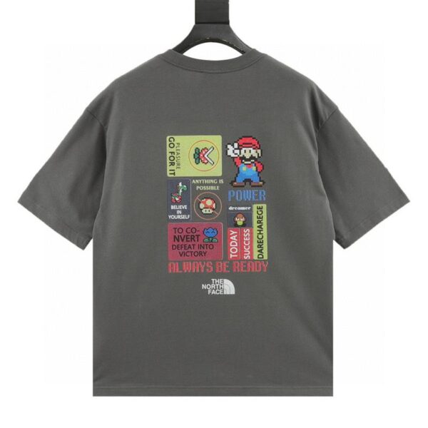 designer,replica,clothing,fake,1:1,lv,luxury,high quality The North Face co-branded counter-synchronized childlike Mario print short-sleeves (7BC6)