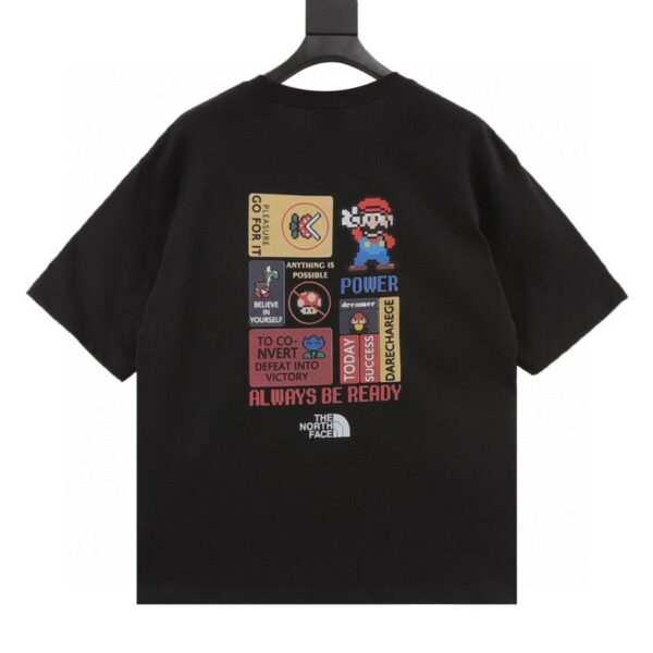 designer,replica,clothing,fake,1:1,lv,luxury,high quality The North Face co-branded counter-synchronized childlike Mario print short-sleeves (E2B4)