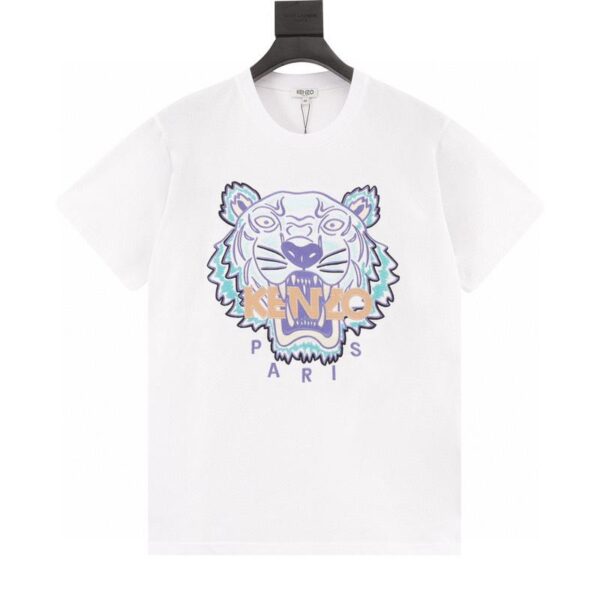 designer,replica,clothing,fake,1:1,lv,luxury,high quality Kenzo tiger head embroidered short sleeves (57E4)