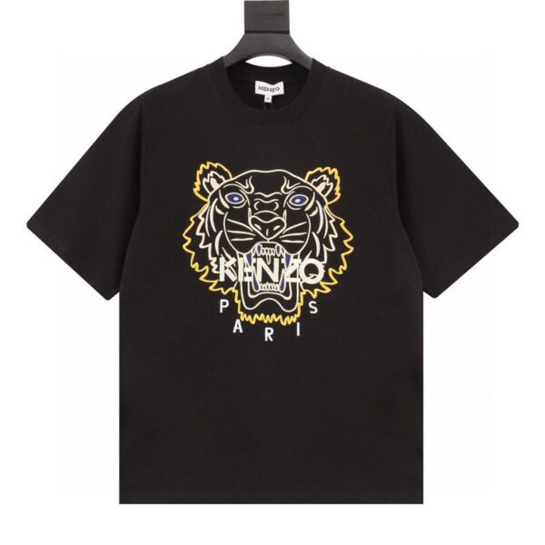 designer,replica,clothing,fake,1:1,lv,luxury,high quality Kenzo tiger head embroidered short sleeves (B385)